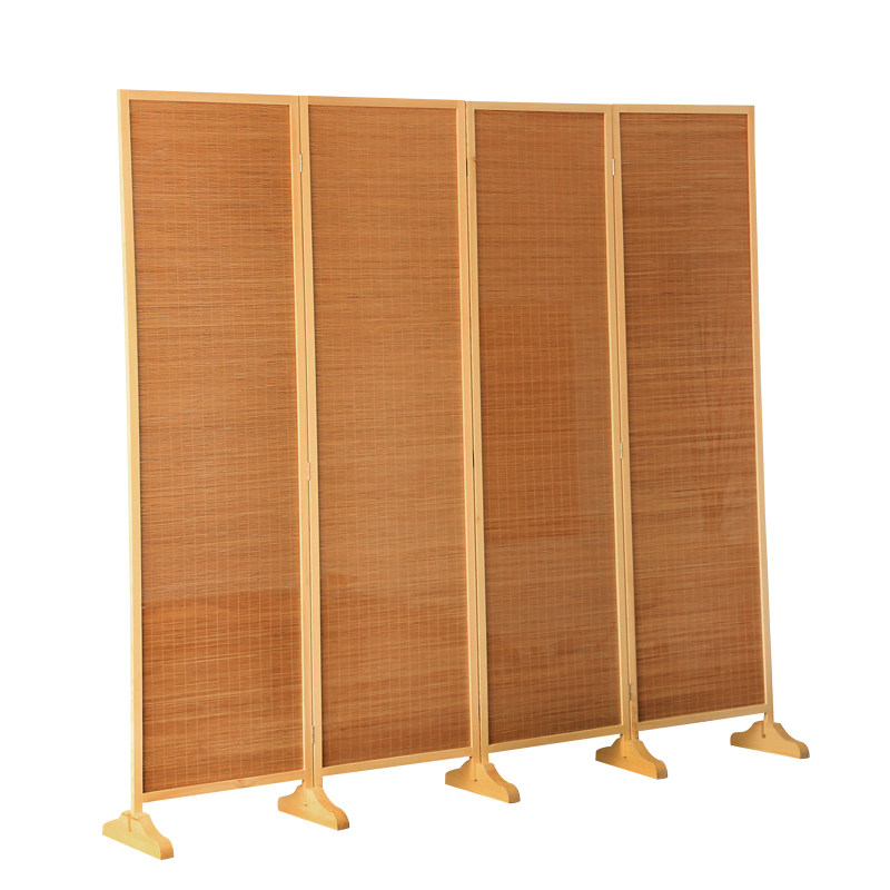 竹制屏风田园风格可折叠客厅卧室玄关实木木竹藤折屏