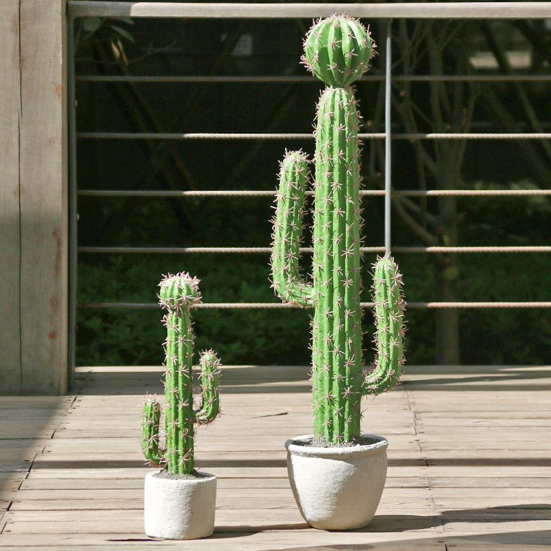 摆件北欧仿真仙人掌植物盆栽室内家居落地绿植仿真植物盆景