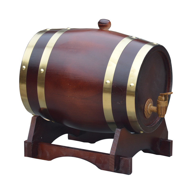 5l小酒桶 橡木桶酒桶装饰 红酒桶家用葡萄酒桶自酿酒木质橡木桶