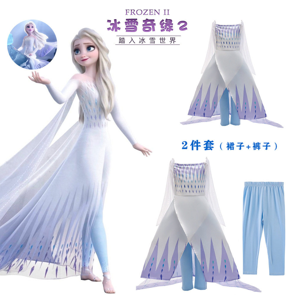 frozen冰雪奇缘艾莎安娜公主电影同款cosplay服装女童民族服装