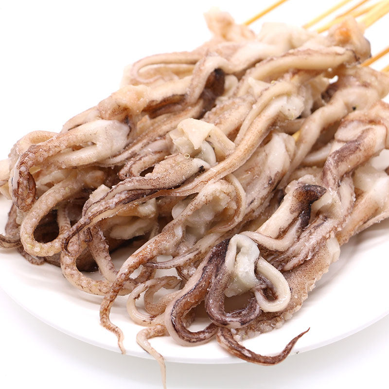 聚福鲜 海鲜烧烤鱿鱼须串20串700g鱿鱼头串烧烤串鱿鱼串铁板烧串