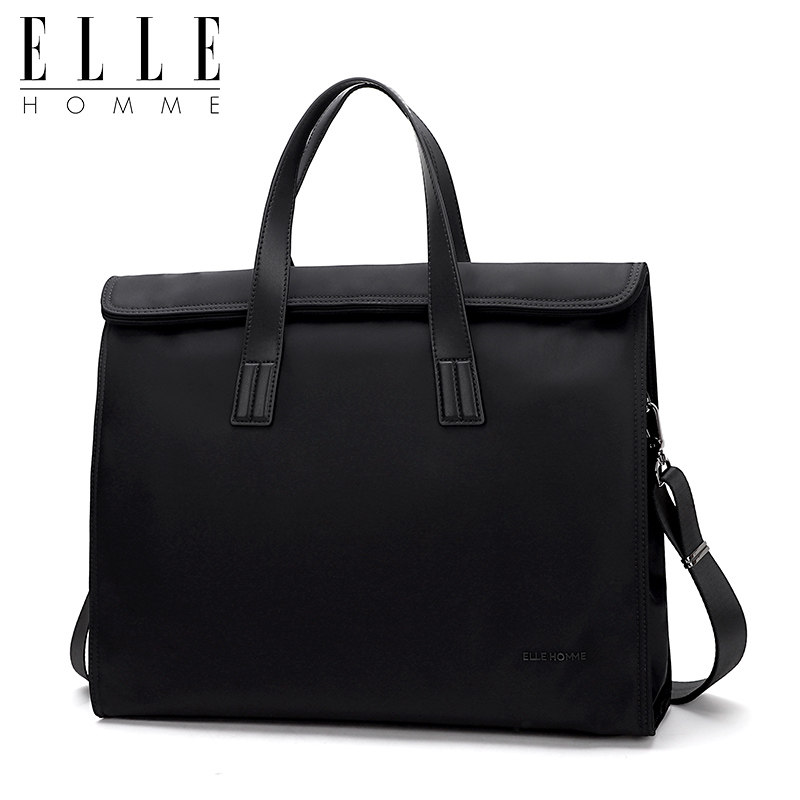 ellehomme时尚男包商务手提公文包单肩斜挎包男式男士包袋
