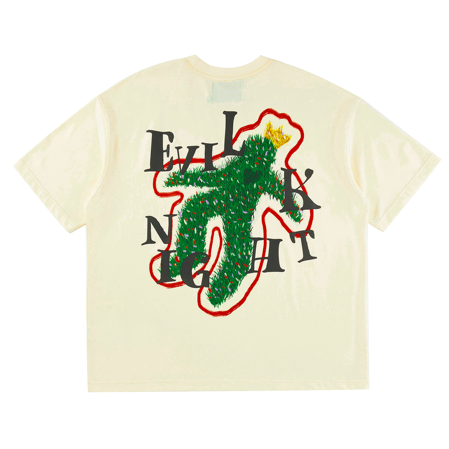 EVILKNIGHT(EK) SS 886bobogang趣味发泡印花宽松圆领休闲短袖T恤