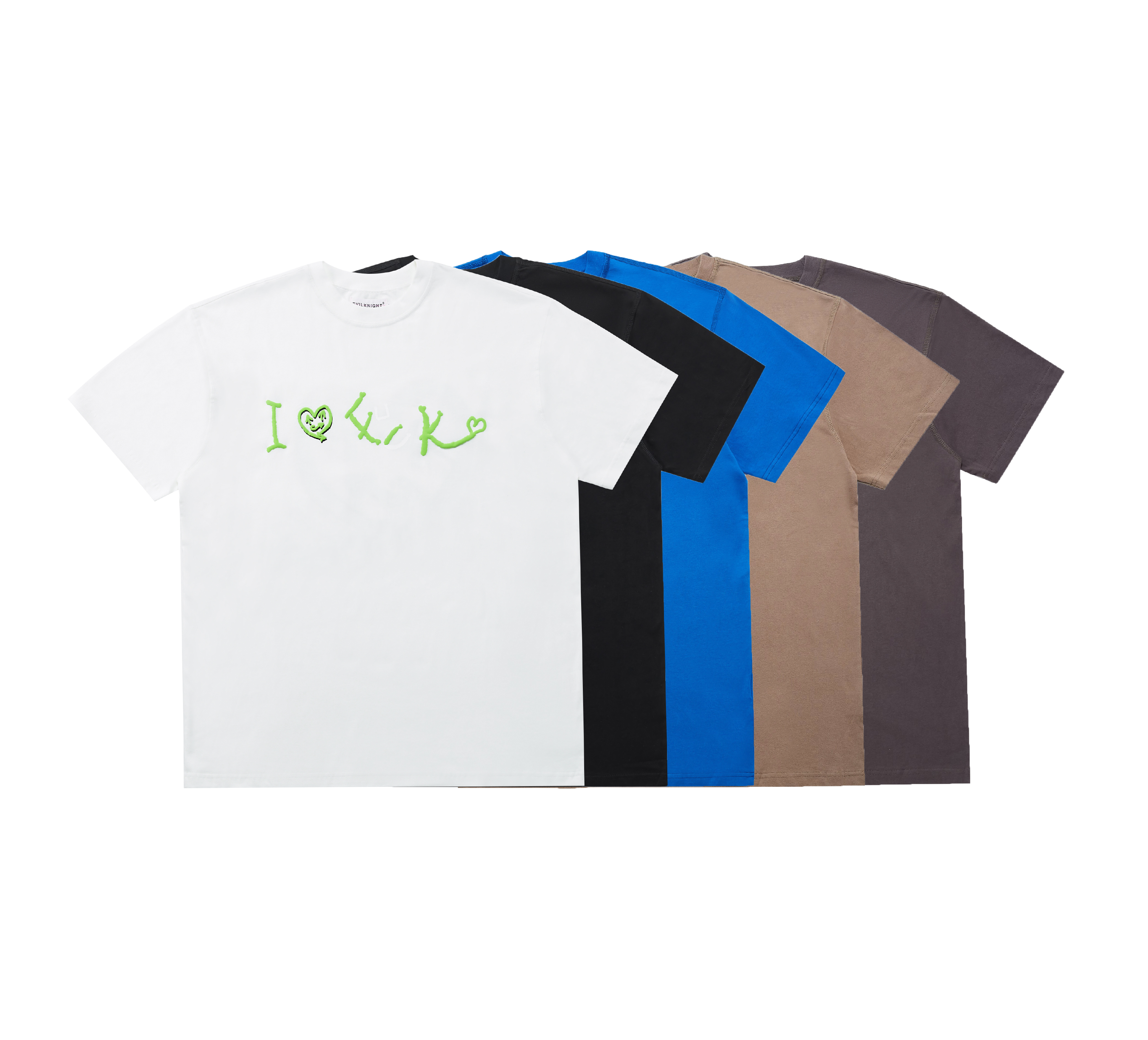 EVILKNIGHT(EK)  春夏“I LOVE EK”五色百搭国潮街头情侣短袖T恤