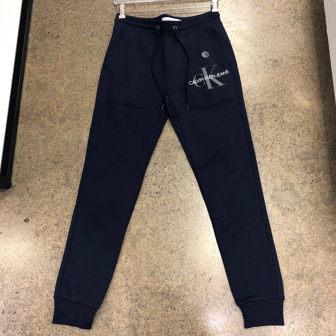 正品ckcalvinkleinjeans秋冬新款加绒束收口卫裤休闲裤