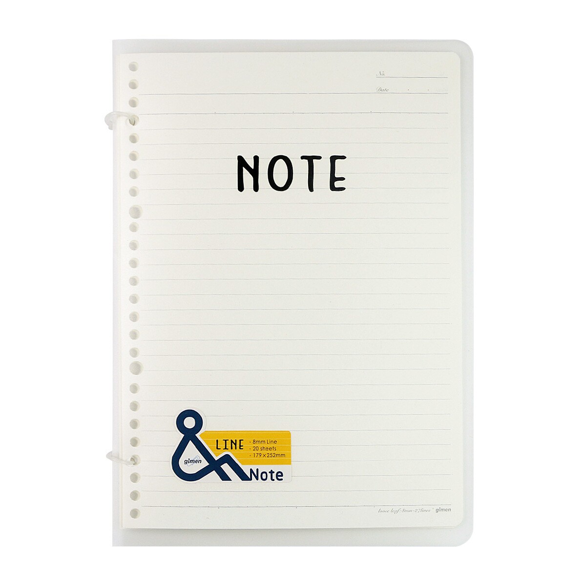 gimen巨门a5b5轻便和笔记方格横线本活页轻便笔记本可拆卸的本子简约