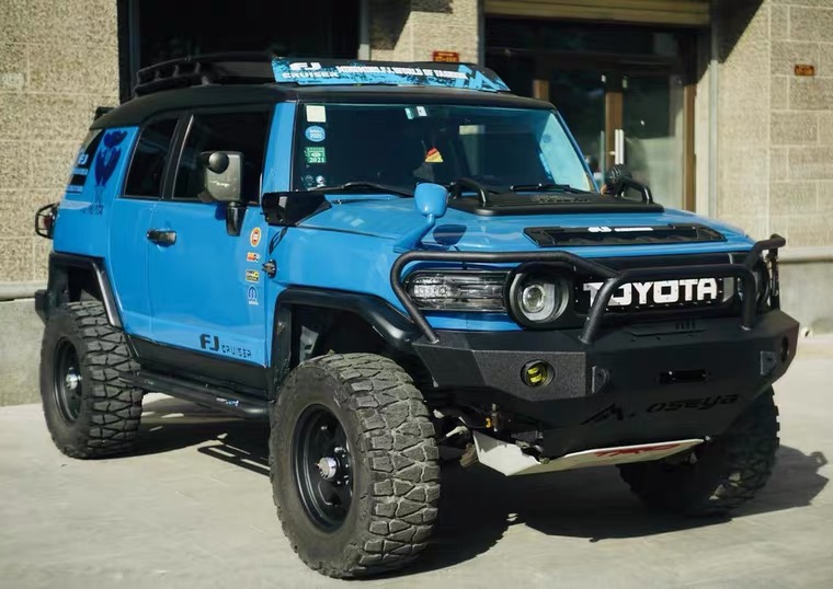 改装酷路包围适用于丰田fj泽镁铝合金前杠泽前保险杠