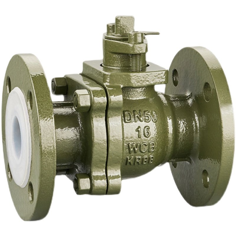 球阀铸钢四氟法兰衬氟q41f46-16c化工耐酸酸碱腐蚀球阀