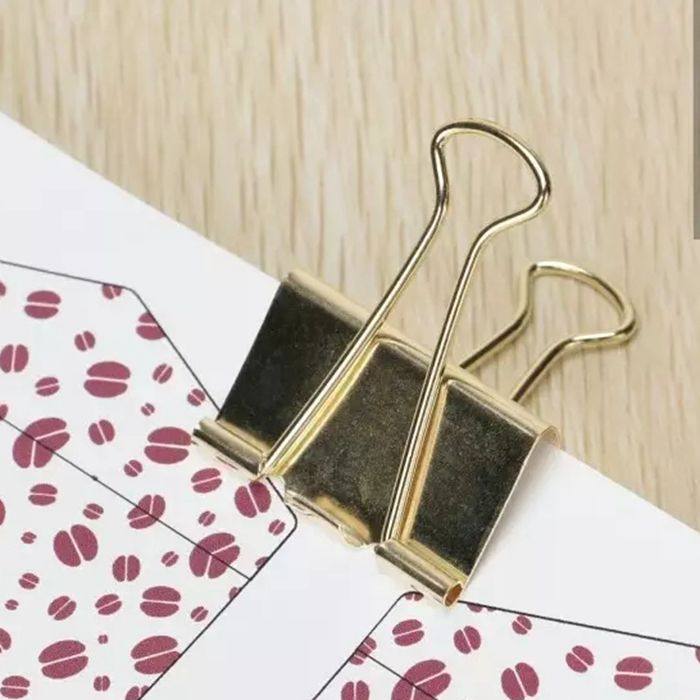 金属燕尾票夹书夹32mm金色反尾办公长尾夹子票夹