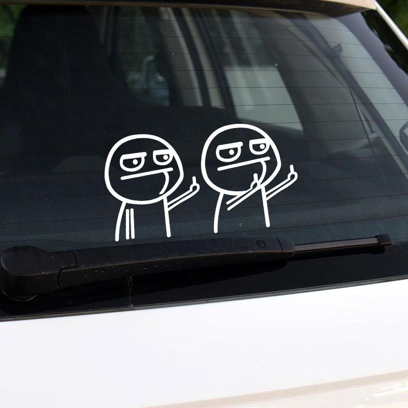 个性定制鄙视手势表情fuck小人jdm潮流改装改装车汽车装饰贴