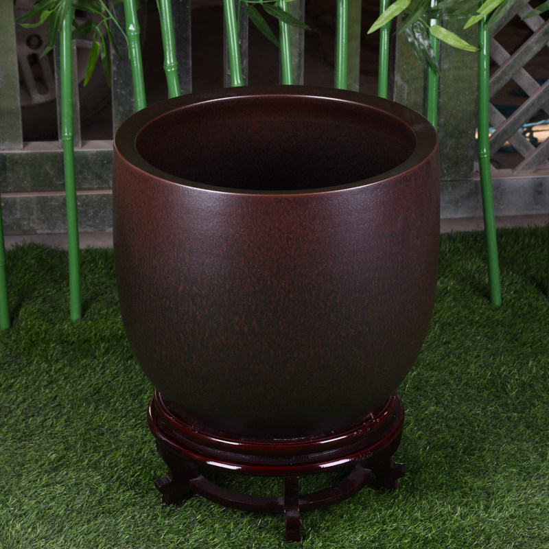 景德镇陶瓷颜色书画卷轴缸新中式客厅书房落地放画桶花瓶