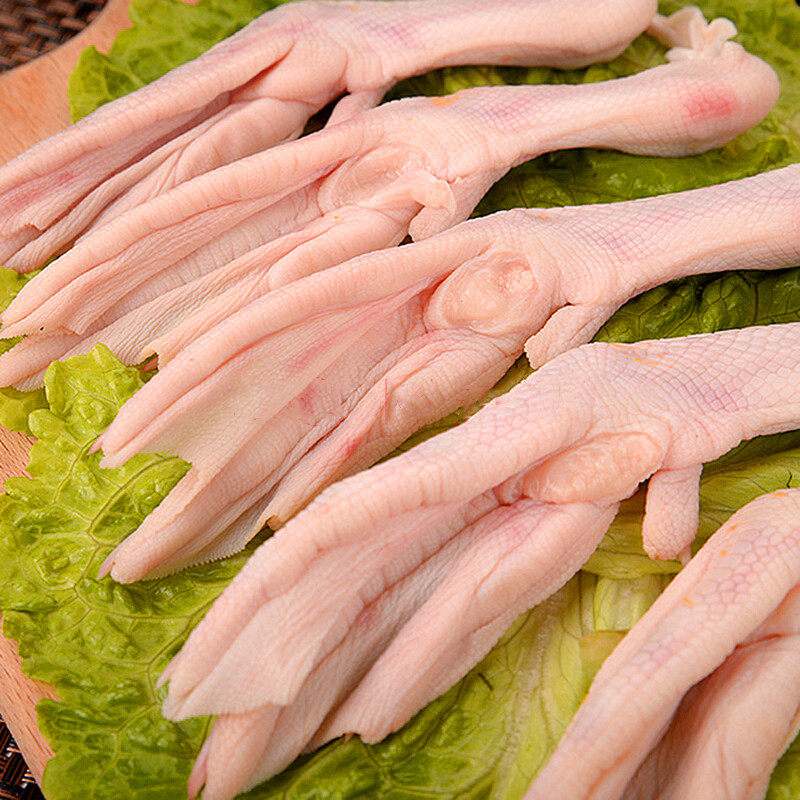 新鲜冷冻鸭掌2kg冰冻生鲜鸭爪生鸭掌带骨鸭爪干锅鸭掌卤味