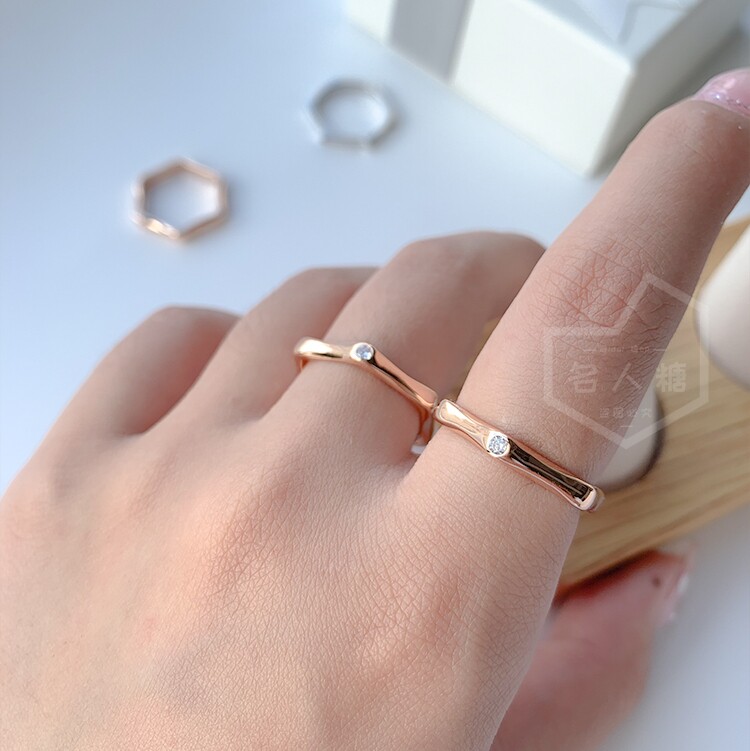 张哲瀚六边形山河tasaki龚俊饭镶钻纯银珍珠戒指同款戒指