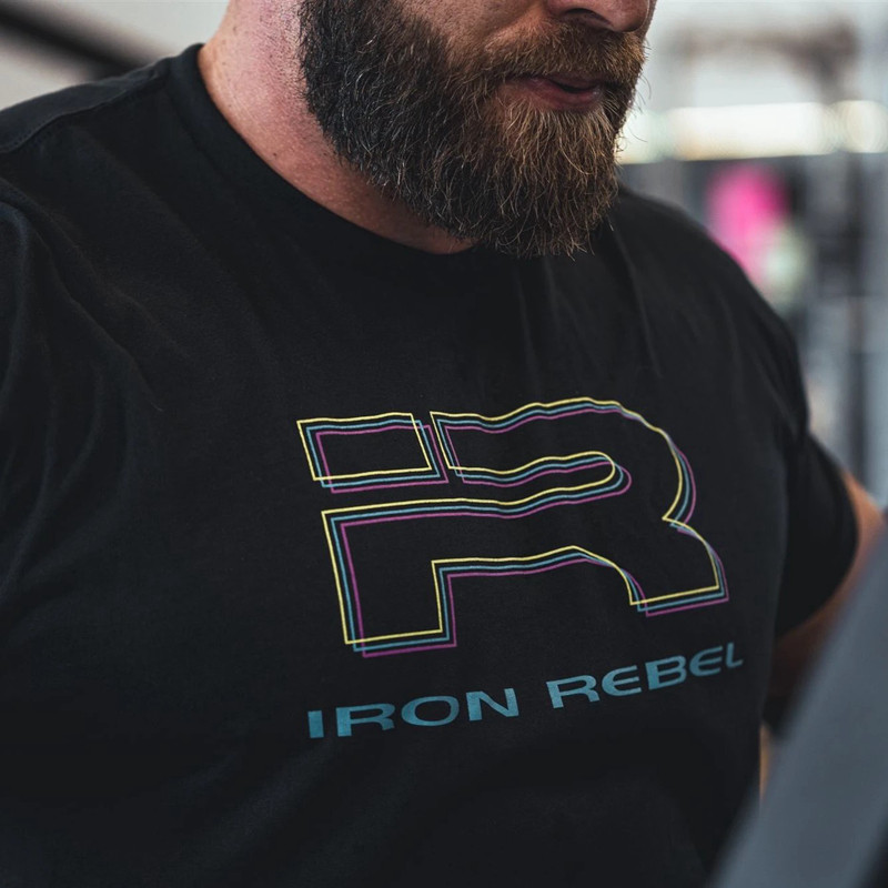 ironrebel潮牌美式训练健美圆领排汗运动短袖宽松运动t恤