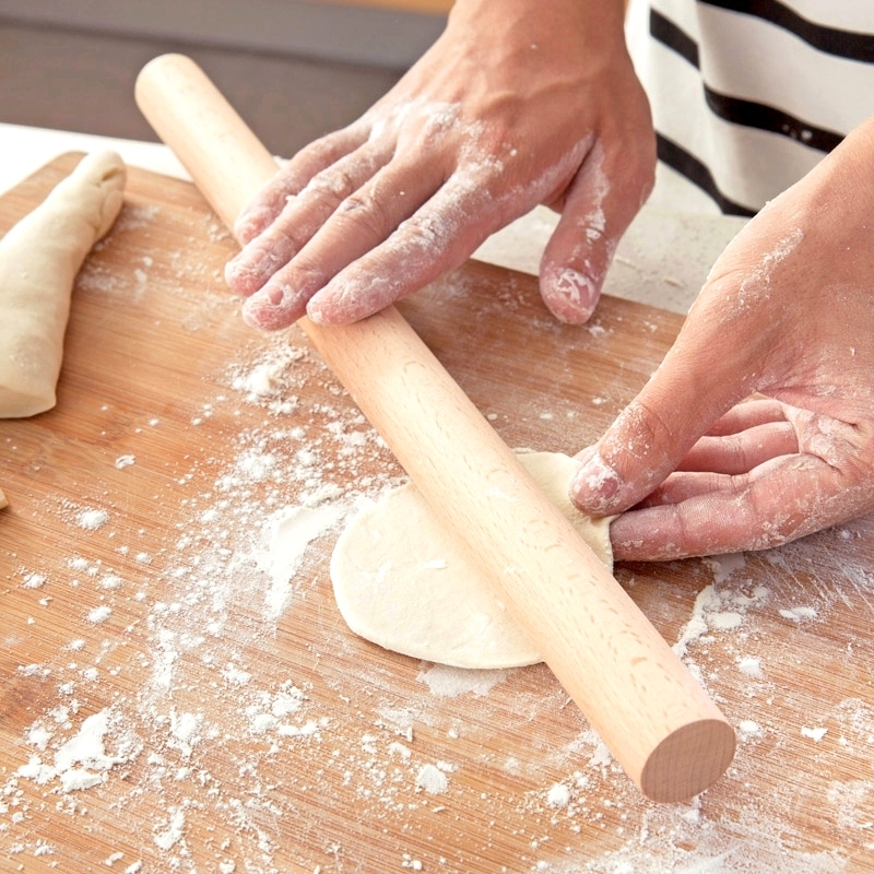 擀面杖家用大号不沾实木实心擀面棍包饺擀面条擀面杖