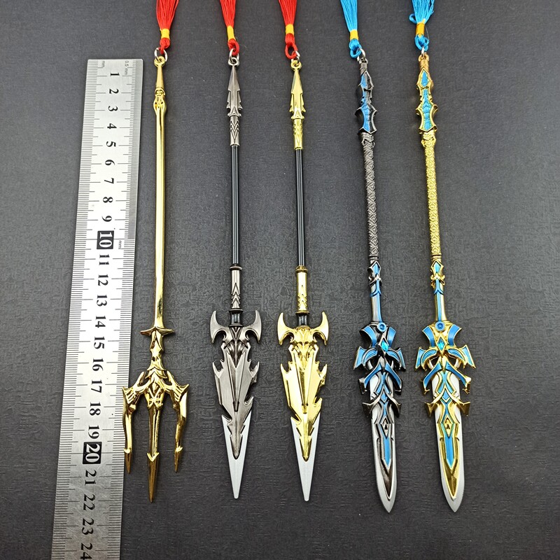 玩具斗罗大陆武器模型唐三武魂蓝银霸王枪金属动漫挂件