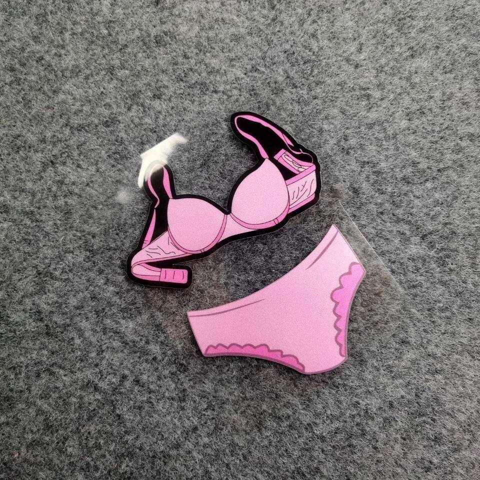 胸罩趣味卡通图案奶罩文胸汽车装饰贴纸搞笑电动车汽车装饰贴