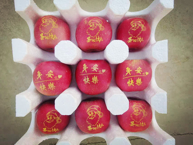 苹果带字平安果印字圣诞果帖字圣诞节平安夜礼物现货苹果