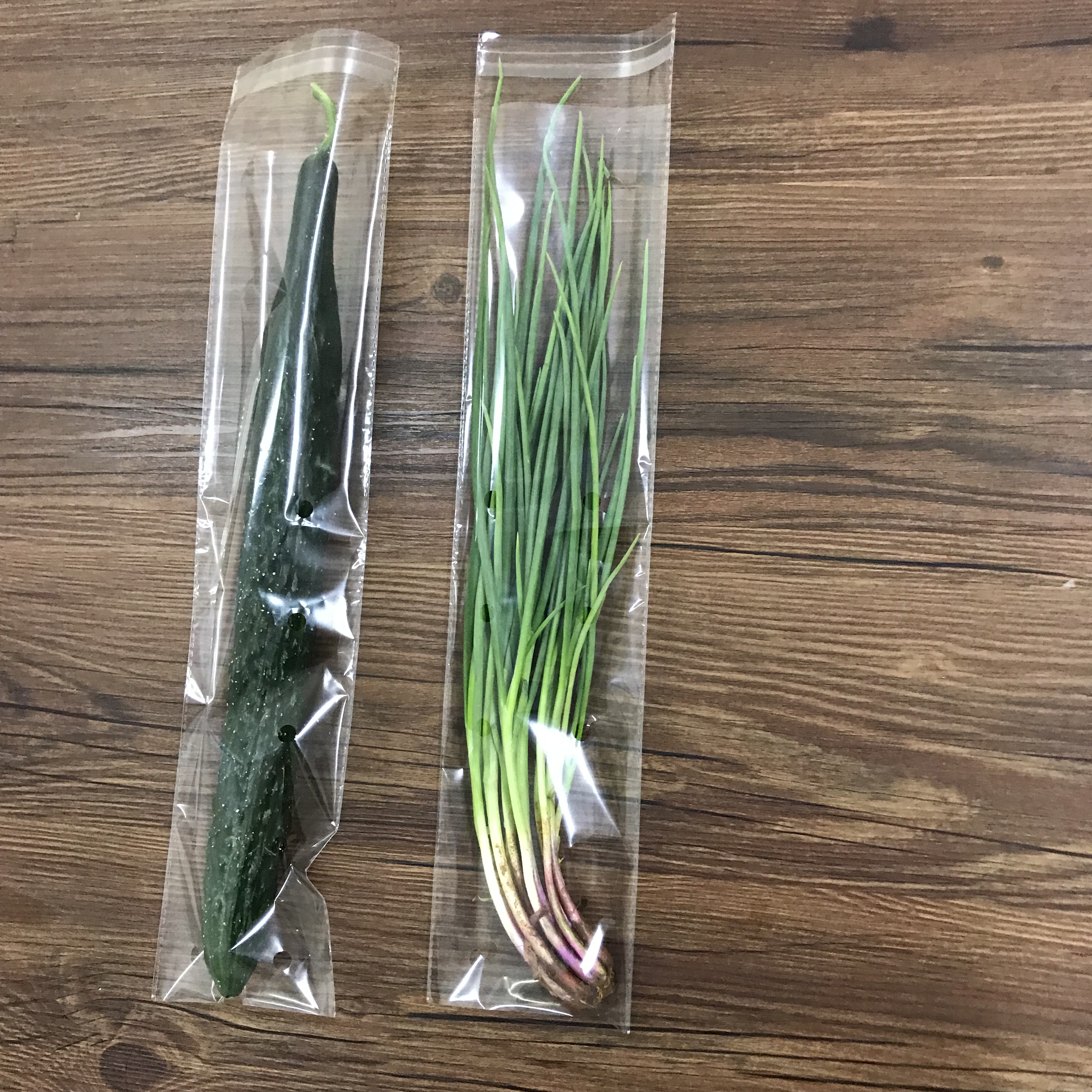 超市蔬菜保鲜袋塑料透明大号定制自粘透气一次性商用青菜包装袋子