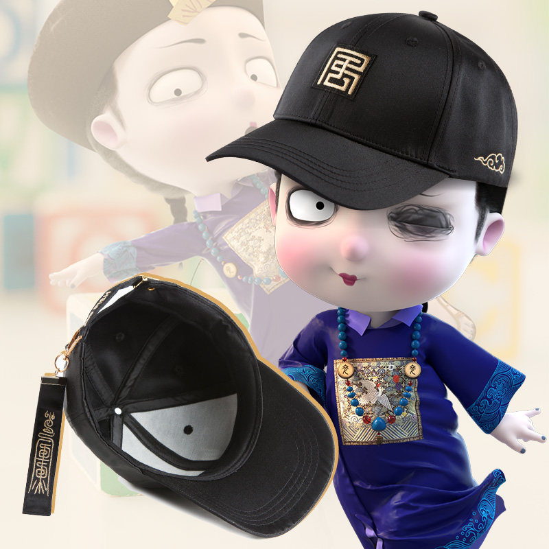 小鱼正版棒球帽官方僵尸鸭舌帽中国国风帽子情侣动漫t恤
