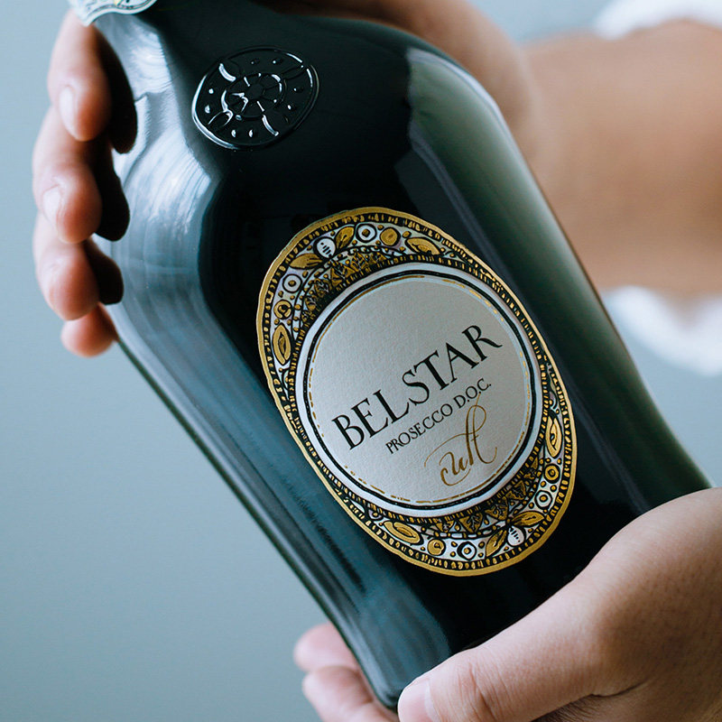 意大利prosecco普罗塞克比索亮丽丽之星风范起泡原瓶起泡及香槟葡萄酒