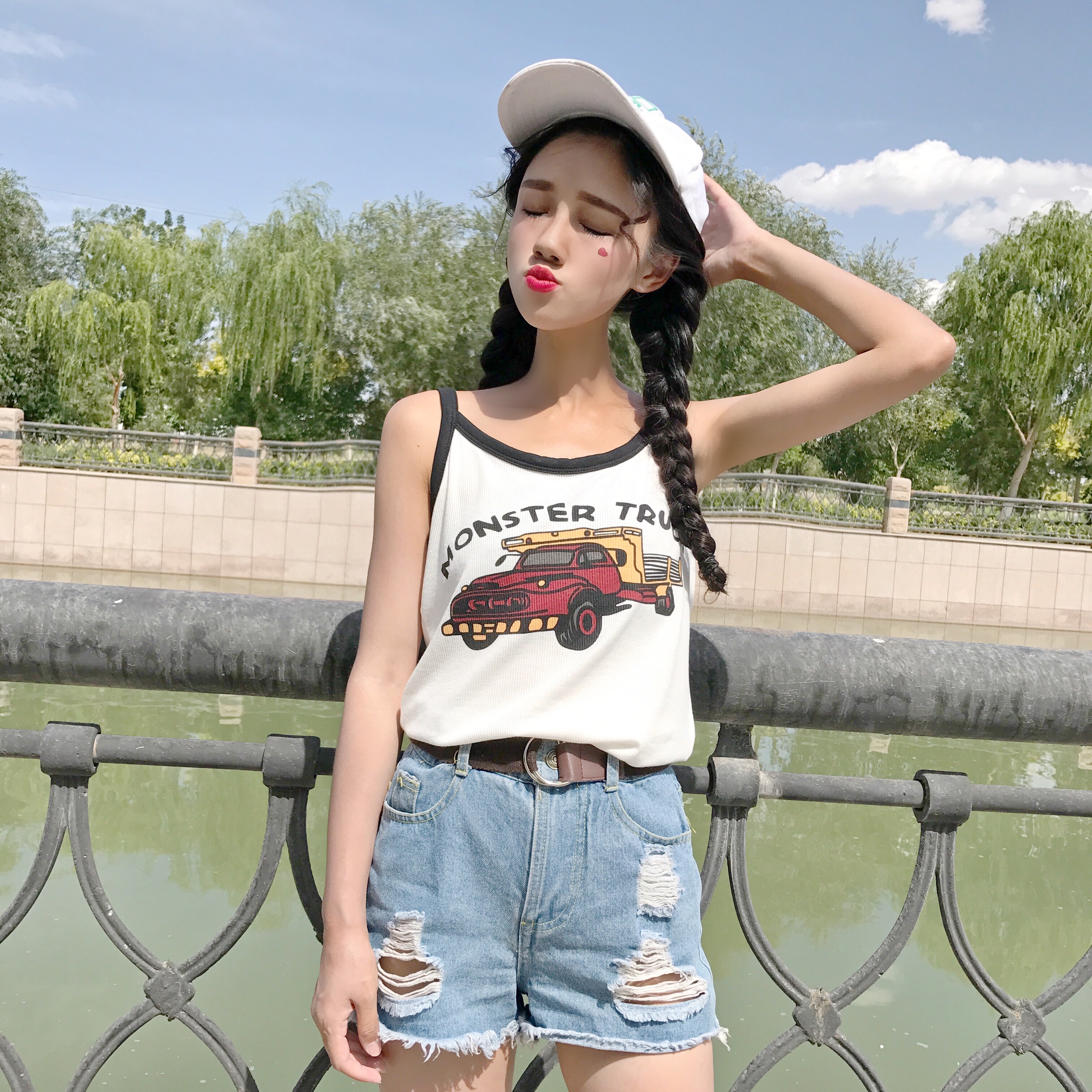 盛夏热促#微胖女生可咸可甜的穿搭!女生你说有感恩图片