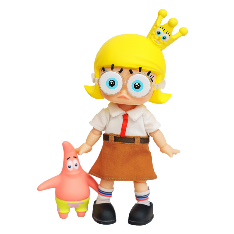 popmart泡泡玛特molly海绵宝宝派大星可动人偶bjd创意礼物bjd娃娃