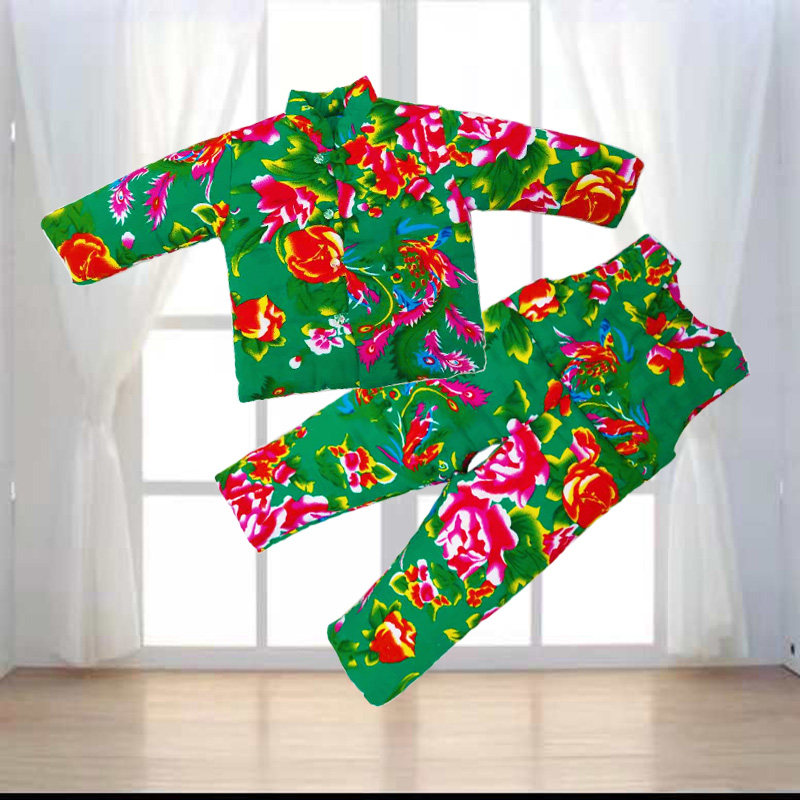 宝宝棉衣手工纯棉棉花棉袄棉裤套装婴幼儿童装棉袄