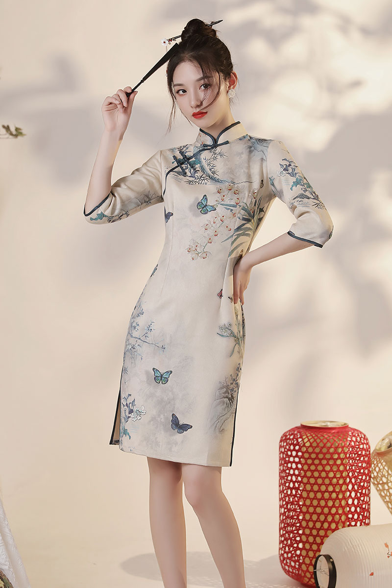 中国国风改良旗袍秋装2020年新款年轻少女气质旗袍