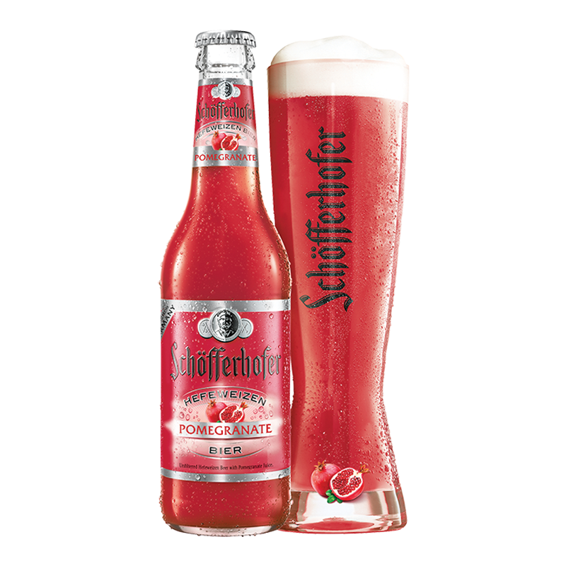 啤酒进口德国原装进口schofferhofer星琥西柚石榴6瓶果味啤酒