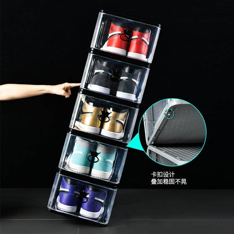 aj球鞋鞋架抽屉展示柜篮球塑料透明加厚1盒鞋盒