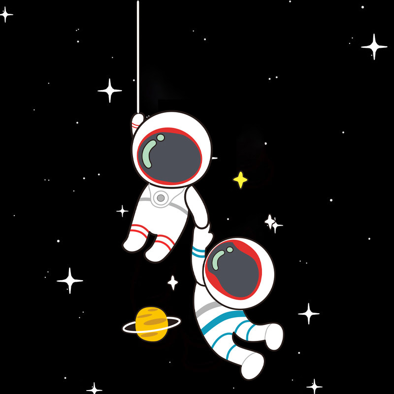 汽车贴纸车身太空nasa宇航员车贴创意装饰划痕汽车装饰贴