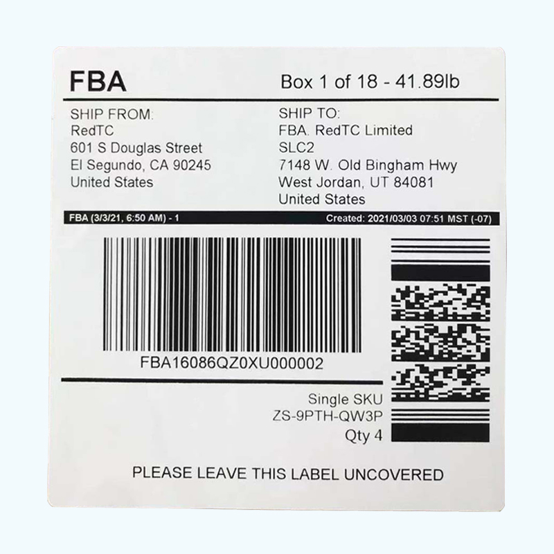 标签条码打印纸亚马逊欧洲站amazon唛头外箱贴纸日本标签打印纸