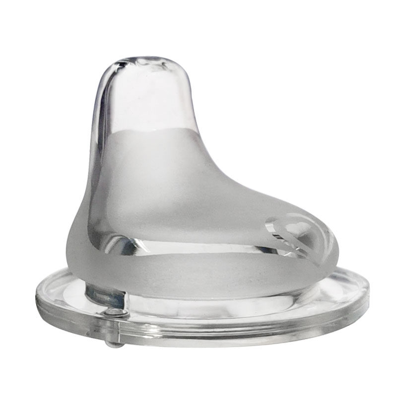 圣迦宝贝宽口鸭嘴奶嘴喝水适用6-12个月宝宝 双1字孔