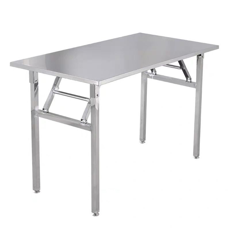 不锈钢折叠桌子摆摊长条桌培训会议桌操作台电脑桌户外便携快餐桌