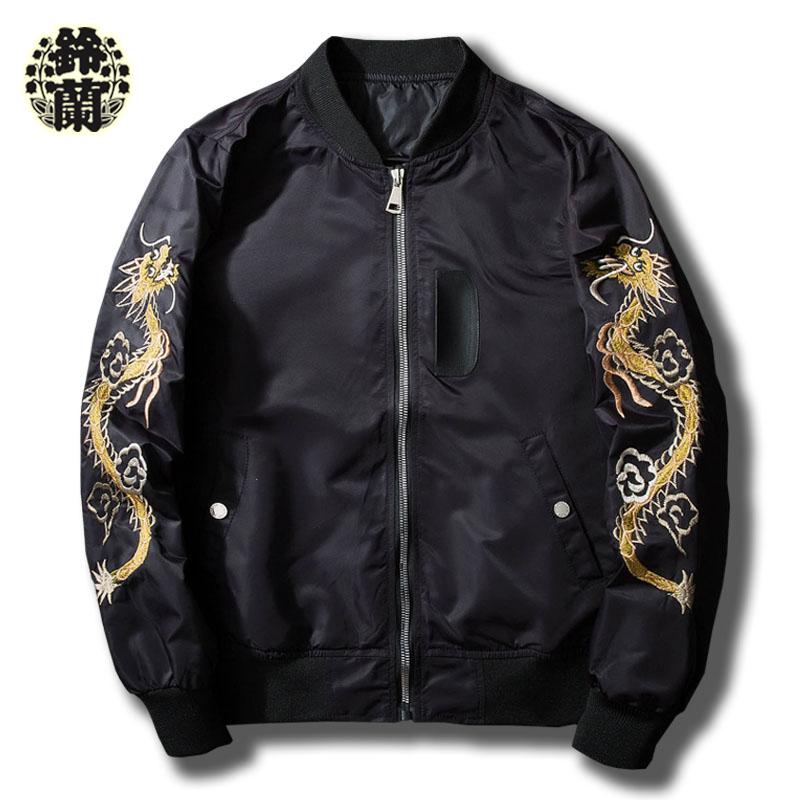 热血街区眼镜蛇同款外套老鹰刺绣机车棒球飞行卫衣