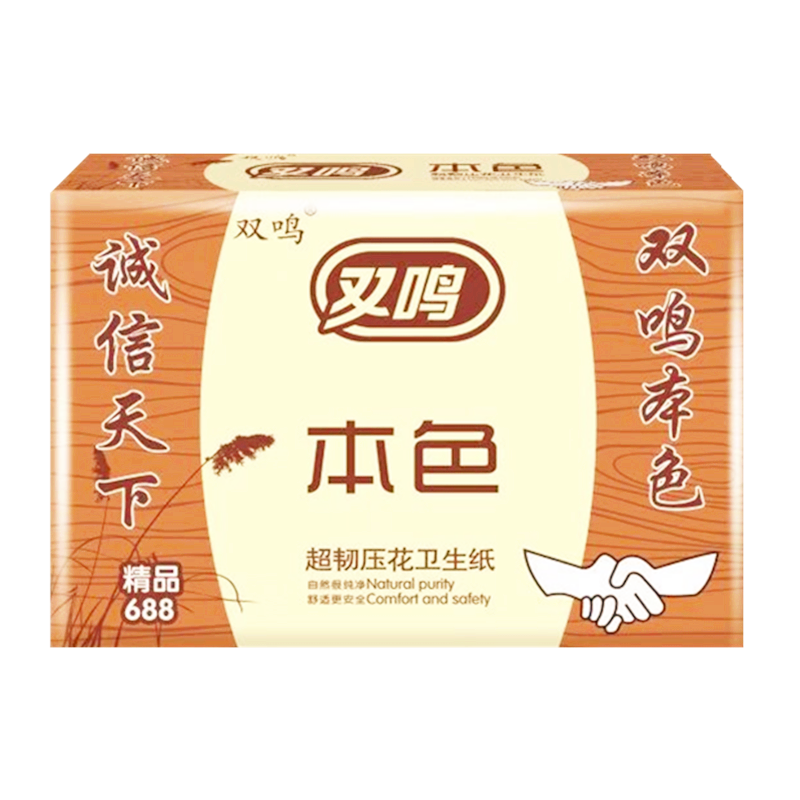双鸣12包688系列压花本色纸厕纸_平板卫生纸_洪泽县詹氏日用品厂 - 影