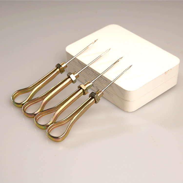 千层通针千枚底铁把鞋底纳鞋缝纫钢针铁针老式锥子