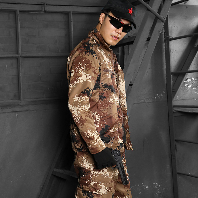 荒漠迷彩服套装男女春秋沙漠户外耐磨军装特种兵作战作训服工作服