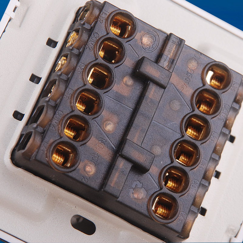 开关开关插座香槟不锈钢拉丝四位四联四开双控面板双控开关