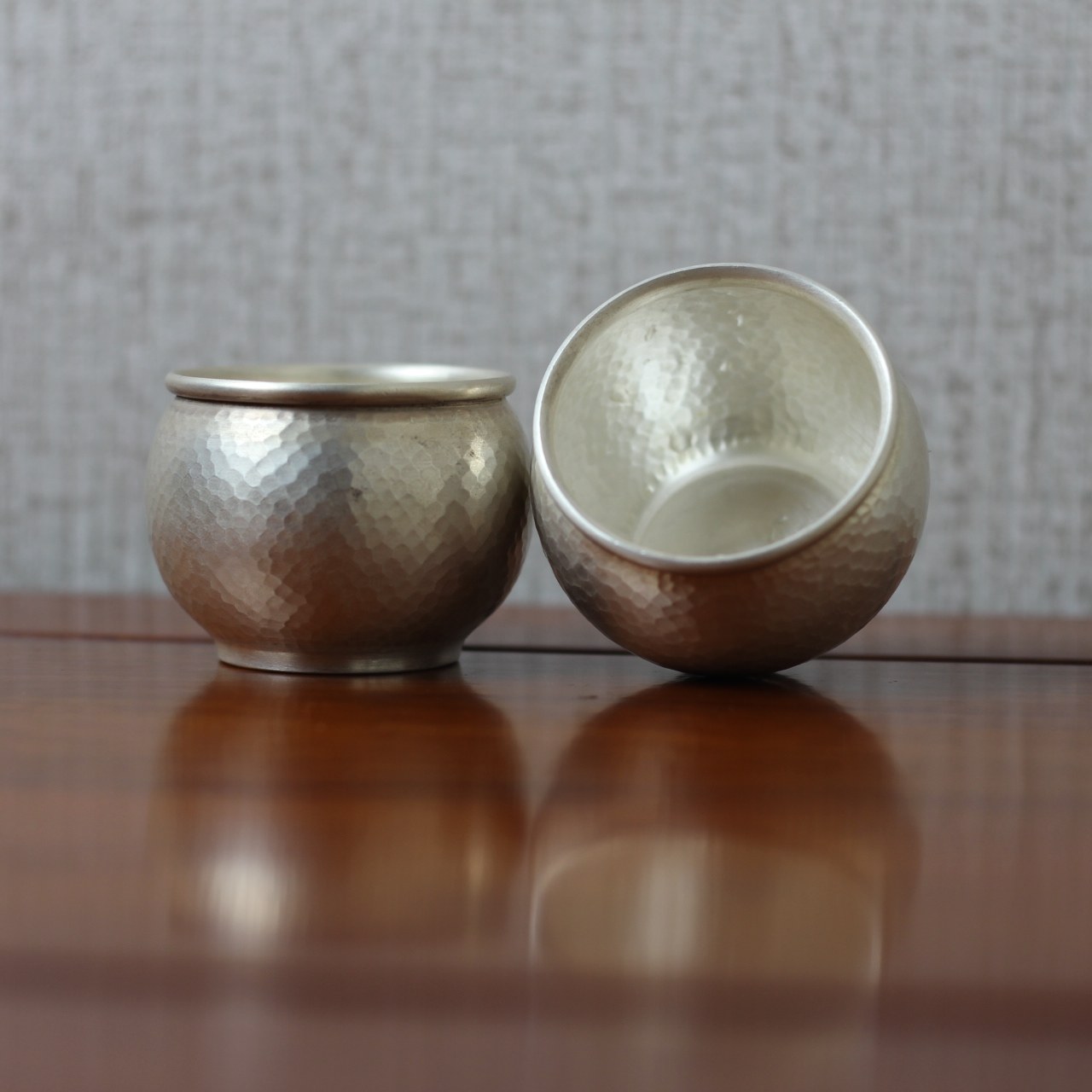 云南大理足银小杯杯子纯银茶杯茶道茶器茶具铁画