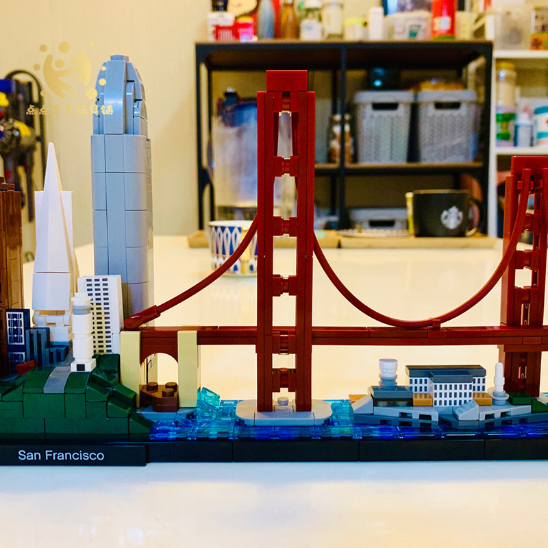 礼物lego乐高21043建筑建筑系系列旧金山益智积木塑料积木
