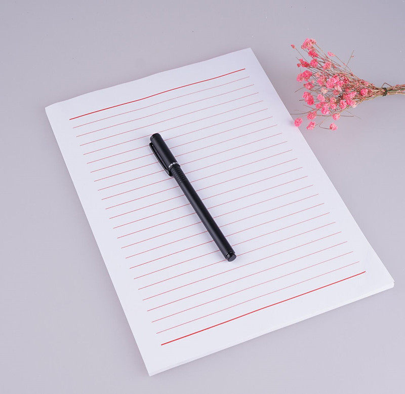 信纸稿纸学生单线加厚双线方格英语作文批发信纸