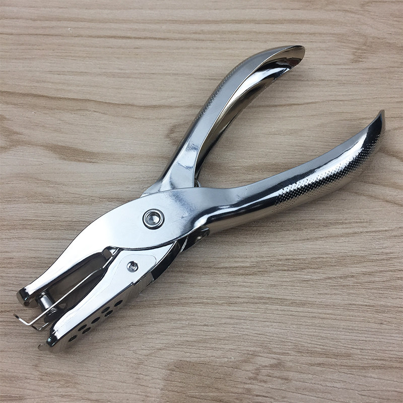 不锈钢打孔器 手动单孔打孔机 圆孔打洞器纸张文件打孔钳装订文具