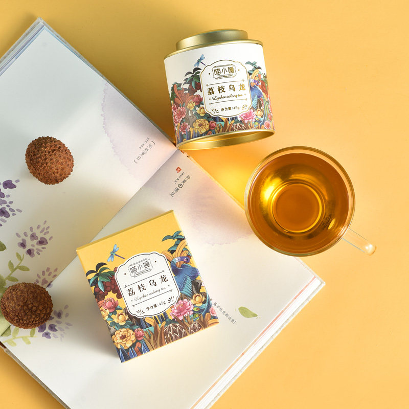 喵小媛水果香味茶干荔枝乌龙茶果干