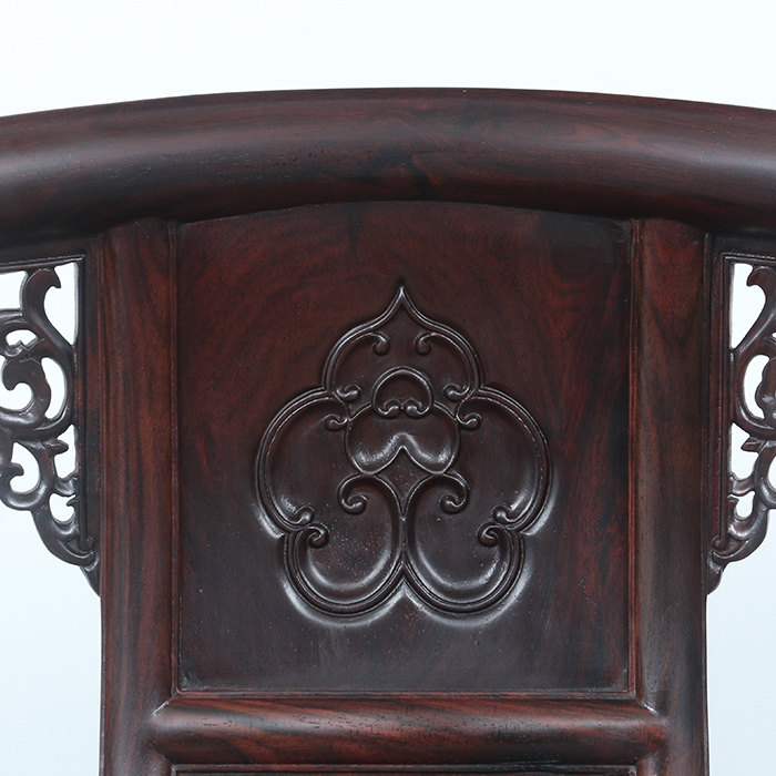 名艺名居 大红酸枝拐手圈椅八件套鲁艺精雕明清古典红木家具客厅