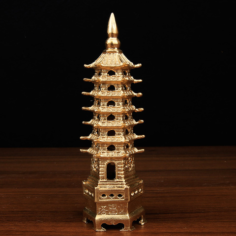 凡蝶旗舰店:开光纯铜13层文昌塔摆件9十三层极上金多宝风水太岁塔助
