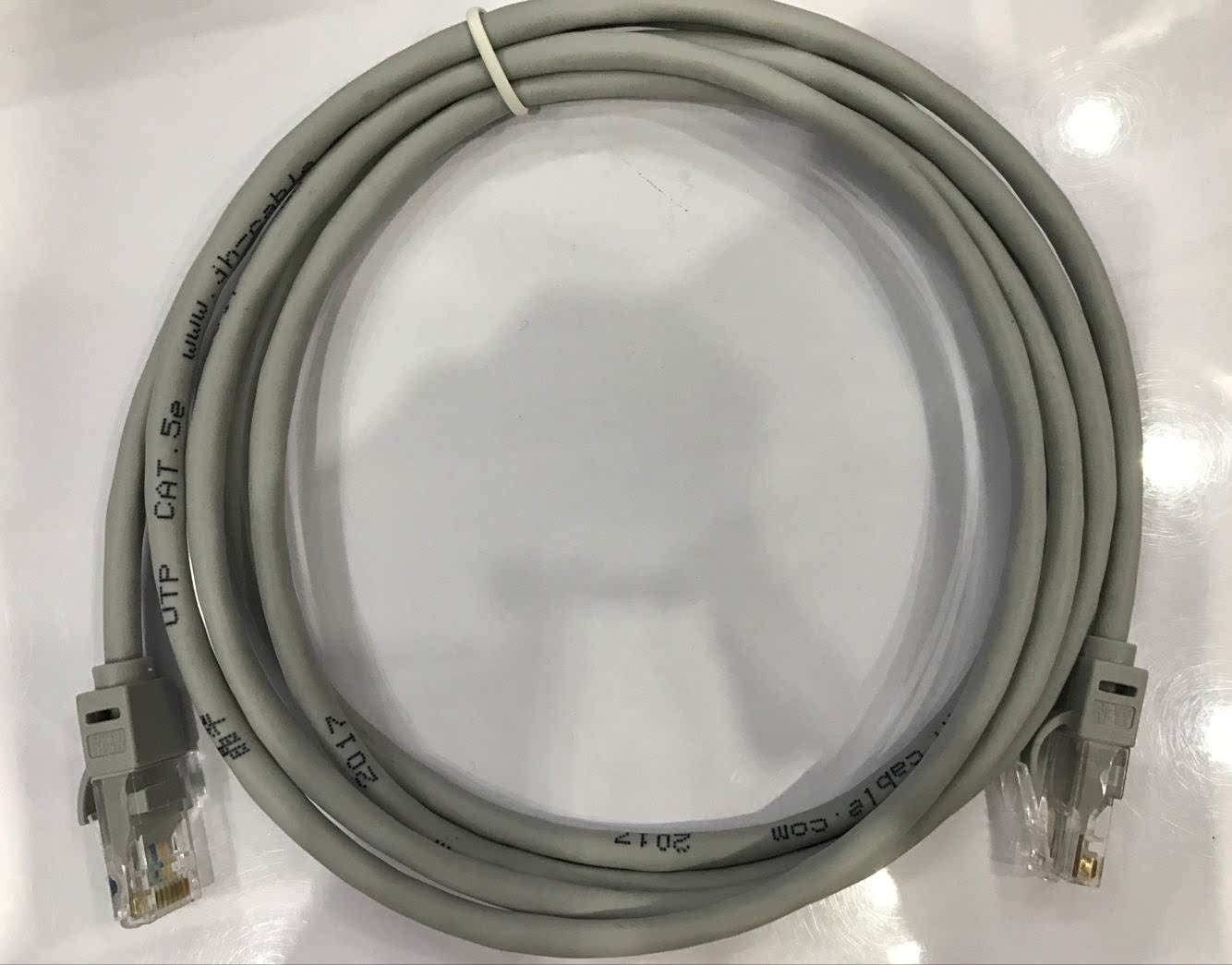 晶华灰色50米原装网线无氧跳线5类成品网线