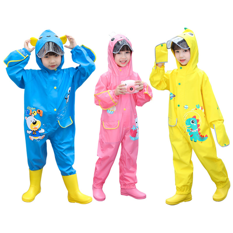 儿童连体雨衣雨裤套装全身男童女童幼儿园宝宝雨披中小童恐龙雨披