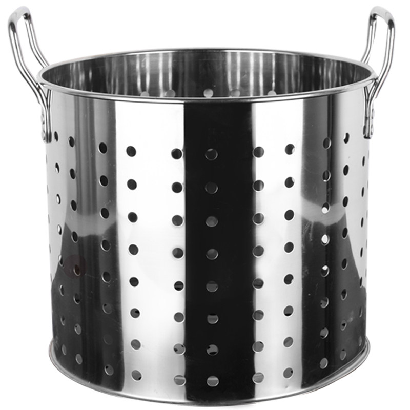 小龙虾桶卤虾桶商用不锈钢汤桶带盖汤锅圆桶漏桶蒸饭桶消毒桶筛格
